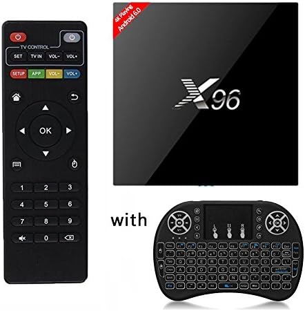 XIANGXING X96 Streaming Media Players with Kodi - Amlogic S905X Android 6.0 Quad Core 2GB/16GB Smart TV Box with 4K Wifi 2USB and Mini Wireless Keyboard