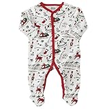 Mud Pie Unisex Very Merry Sleeper (Infant) Red 6 - 9