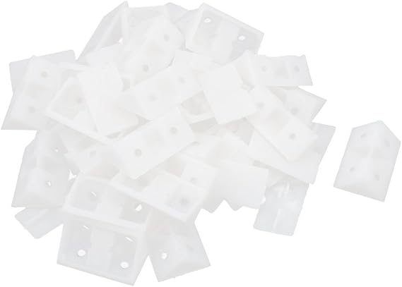 sourcingmap Muebles de plástico blanco de conectores de esquina del