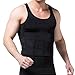 MISS MOLY Mens Slim Body Shaper Vests Shirt Abs Abdomen Slimming Shirt Tummy Waist Vest Lose Weight Undershirts Black M