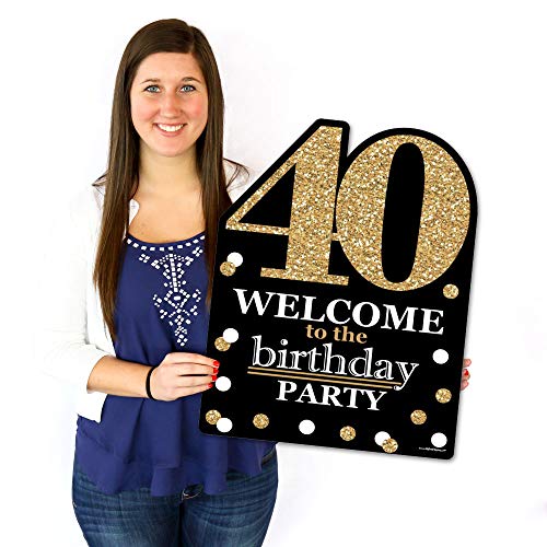 Big-Dot-of-Happiness-Adult-40th-Birthday-Gold-Party-Decorations-Birthday-Party-Welcome-Yard-Sign