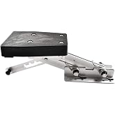 MARINE CITY Aluminum Outboard Motor Bracket, 2-Stroke, Retractable, Spring-Loaded, 7.5&ndash;20 HP, Up to 115 lbs, 5-Position Adjustable Mount, Plastic Base, for Powerboats and Yachts