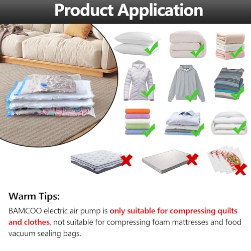 Electric Vacuum Pump for Vacuum Storage & Space Saver Bags, White photo 12