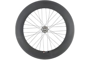 SunRise Bike Carbon Track 88mm Matte Finish Clincher Rear Wheel for Fixed Gear Bike