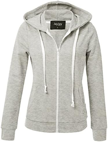 JayJay Women Athlete Stretchy Full Zip Jersey Fashion Running Hoodie Long Sleeve Jacket