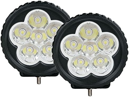 SAFU 2PCS 3.5 INCH Round 18W LED Work Light For Off Road Trucks 4X4 Jeep SUV ATV 4X4 Spot Beam 30 Degree Car Fog Lamp Pick Up Lights IP 68 12V 24V Agriculture Lights