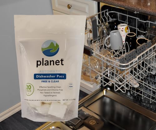 PLANET AUTOMATIC FREE & CLEAR DISHWASHER PACS, 12.7 OUNCE