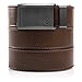 SlideBelts Men's Golf Ratchet Belt - Custom Fit - Mocha Brown with Winged Gunmetal Buckle (Vegan)