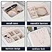 Jewelry Organizer Box-Nasion.V Travel Portable Jewelry Storage Case Accessories Holder Pouch Bulit-in Mirror with Environmental Faux Leather for Earring,Lipstick,Necklace,Bracelet,Rings Light Blue