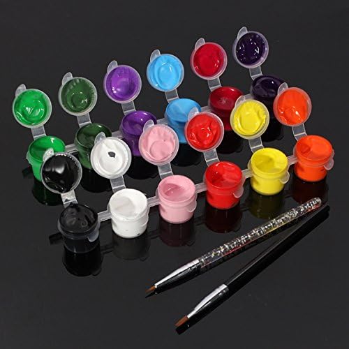 Bluelover 12 Colores Puro Unas Arte Acrilico Pintura Pigmento Pincel Pen Set Amazon Es Hogar