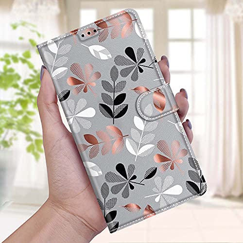 ChoosEU Case for Xiaomi Redmi 14C / Redmi 14C Leather Case with Protective Flip Folio Case Anti-Shock Case Drawings for Girl Boy Case Wallet Cover for Redmi 14C / Redmi 14C - Leaf