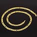 U7 Figaro Chain 22 Inch Gold Plated 5mm Wide Chains Necklace for Men Women