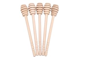 24Pcs Wooden Jam Honey Dippers Stick Syrup Spoon Dip Drizzler Bee Marmalade Server Stir Stick Stirring Rod