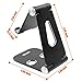 Cell Phone Stand, HOTOR Aluminum Adjustable Smartphone Desk Stand,Holder,Dock, for iPhone 6 6s Plus 5 5s 5c 7, iPad, Samsung,Tablet(Black)