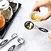 Ponsey Magnetic Measuring Spoons Set-Kitchen Measuring Spoon Stainless Steel Dual Sided Stackable Teaspoon for Dry and Liquid (8Pcs), Black