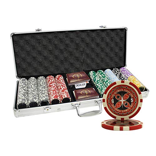 MRC 500pcs Ultimate Laser Poker Chips Set with Aluminum Case