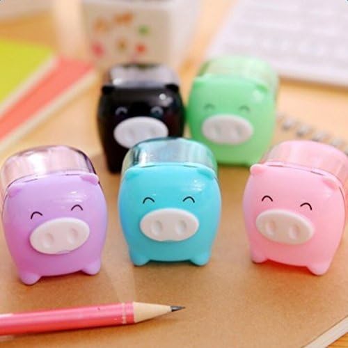 Doitsa 鉛筆削り 手動削り 豚 かわいい ミニ えんぴつけずり 鉛筆 色鉛筆対応 キャラクター 一つの穴付き エコ製品 入学 子供 女の子 男の子 ランダム色 1pcs B073rcmtq1 90円 大人気 New Arrival 最安値挑戦 年中無休 高品質 通販