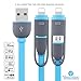 Premium Dual USB Charging and Data Sync Cable by Venussian 3 Ft. 2-in-1 High-speed for Android and iOS Apple iPhone 7/7+/SE/6S/6/6+/5S, iPad, iPod, Samsung Galaxy Models Wall Power Bank & Car Charging
