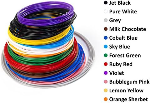 3d pen pla filament refill pack (12 colors, 10 feet each) 1.75mm Clayroof by Essential Tradin