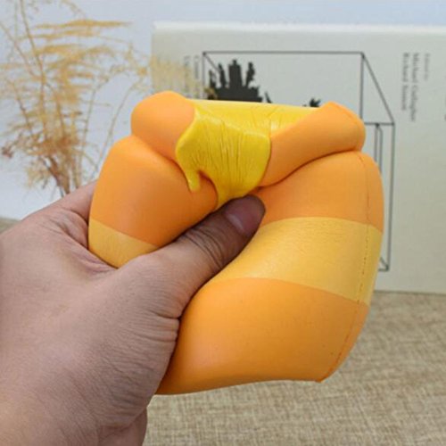 AhlsenL Funny Squishies Honey Jar Slow Rising Toys Rainbow Jumbo Cream Scented Time Killer Squeeze Kid Toy Charm Gift for Stress Relief (Honey jar)