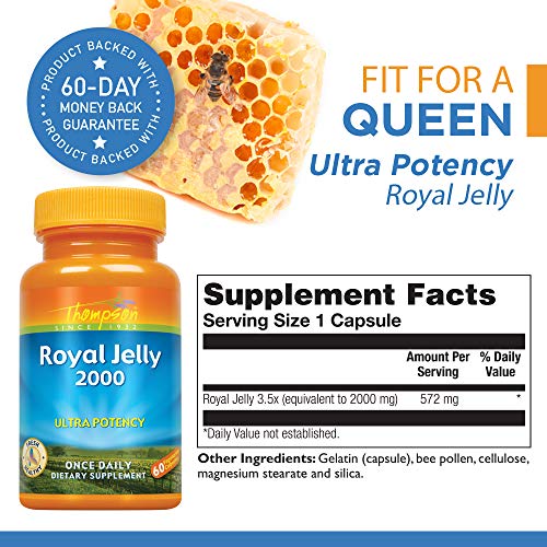 Thompson Royal Jelly Ultra Potency, 2000 Mg ProteinBased Bee Product