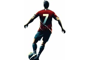 AR STICKERS Cristiano Ronaldo Soccer CR7 Birthday Decoration Barcelona Football Sticker for Laptop,Kids,Water Bottle,Bikes,Gifts etc.Size: 4x3 inche(2 pcs), Red ,Blue ,Yellow