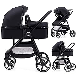 Lortsybab 2-in-1 Baby Stroller with Bassinet Mode