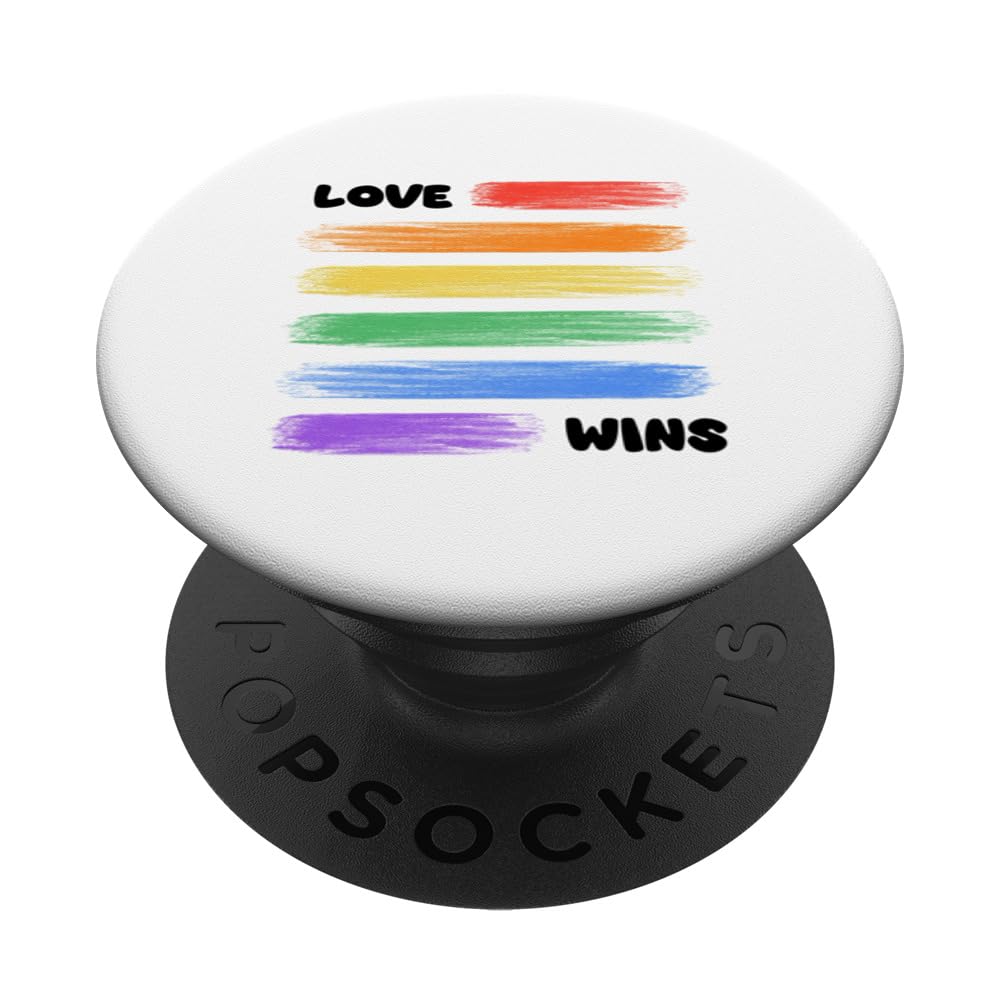 Flag LGBT Gay Tolerance Respect LGBTQAI+ Love Wins Sayings PopSockets Swappable PopGrip