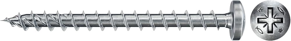 fischer Power-Fast II 5.0 x 70 Pan Head Phillips Screws galvanised blue
