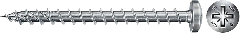 fischer Power-Fast II 5.0 x 70 Pan Head Phillips Screws galvanised blue