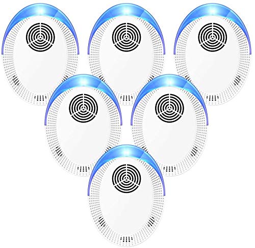 Bocianelli Ultrasonic Pest Repeller 6 Pack, 2020 Pest Repellent, Pest Control Set of Electronic Plug in Indoor for Pests