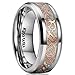 King Will Aurora 8mm Rose Gold Celtic Dragon Aurora Luminou Glow Titanium Wedding Ring for Men Women