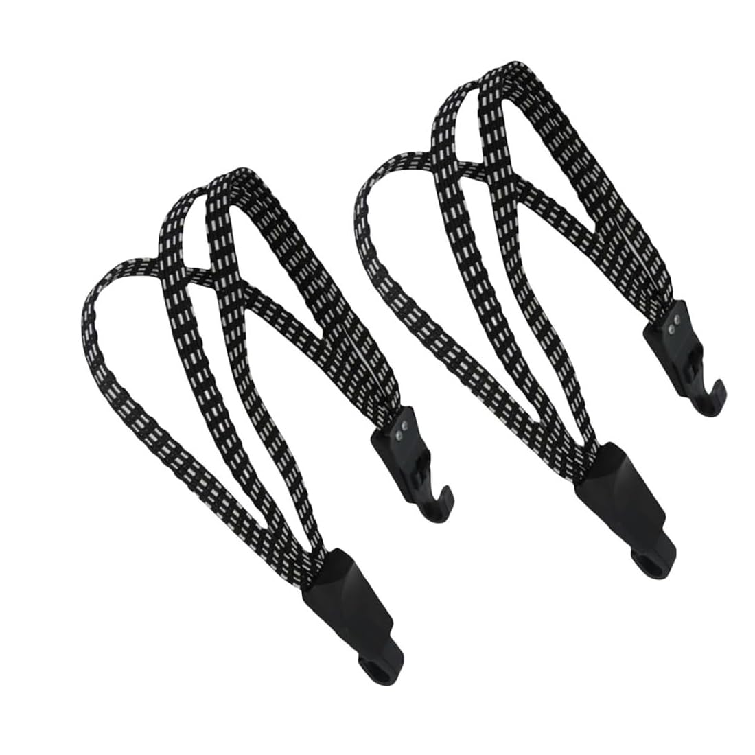 Elastic Bike Strap,2 PCS Heavy Duty Bungee Cords with Double Hooks Flat Bungee Bike Lock Luggage Rope Bicycle Elastic Cords for Bicycle Motorcycles