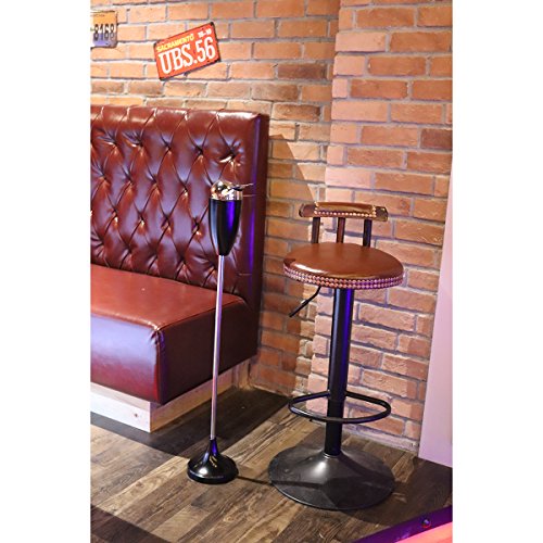 Goetland Telescopic Floor Stand Ashtray 23-36" Smart Self Cleaning Tray Home Garden Smoking Room, Black - Thumbnail 4