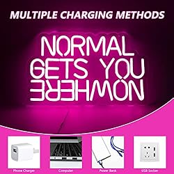 Moodlion Normal Gets You Nowhere Neon Sign For Wall