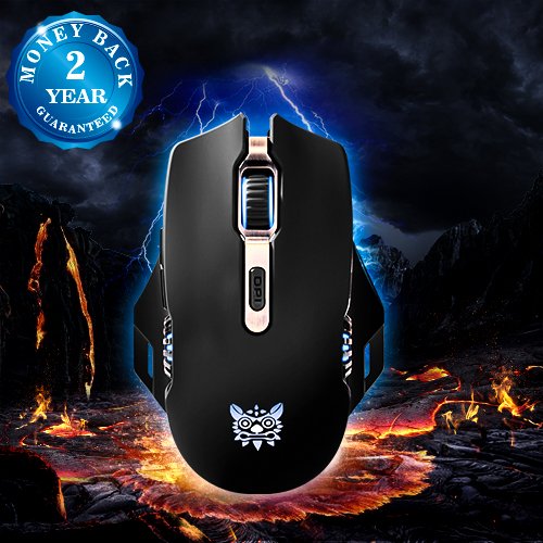 Gaming Mouse - Gaming Mice Gaming Mouse Dual Mode for PC, Mac, Laptop, Desktop, Wired Wireless Gaming Mouse Ergonomic Gaming Mouse with 6 Breathing LED Light, Mouse ESports with 6 DPI Levels, 6000DPI