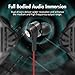 BlitzWolf Wired Earphones with Mic in Ear Buds with Volume Control Noise Isolating Headphones Dual Dynamic Driver Bass 3.5mm Stereo Sound for Phone - PC More Red