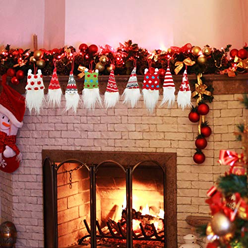 GoosWexmzl Christmas Tree Hanging Ornaments Set - Christmas Gnomes Decorations Holiday Plush Gnomes Santa Christmas Tree Decoration