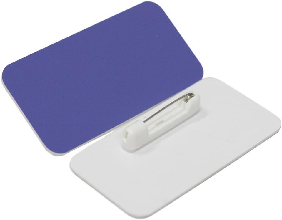 Name Tag/Badge Blanks 50 Pack 11/2" X 3" (Blue) Round