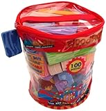 Verdes Toys Soft Foam Wood-Look Building Blocks (Pack of 100)