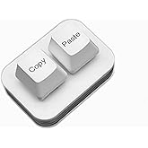 sanjimida USB mini 2-Key Keyboard Copy and Paste, programmable Macro Keyboard, hot swappable Mechanical Keyboard, with 1.5 Meter USB Data Cable (White)