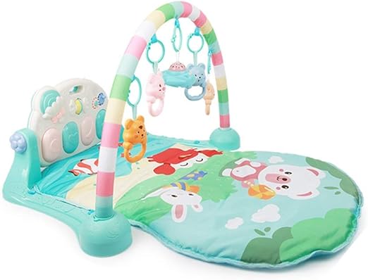 Byx Pie Piano Fitness Rack Juguetes para niños Música infantil temprana Juguetes para bebés 0-1 años de edad Juguetes para bebés multifuncionales Sonajero de dibujos animados Material verde bebé piano: Amazon.es: Hogar