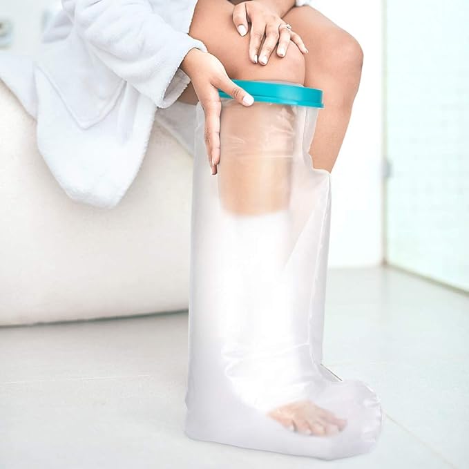Waterproof Leg Cast Cover for Adult Shower Bath, Cast Protector Keep