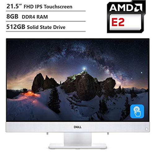 2019 Dell Inspiron 22 All-in-One AIO Desktop Computer 21.5″ FHD IPS Touch Display AMD E2-9000, 8GB RAM, 512GB Solid State Drive, HDMI, Multi-Card Reader, Wireless-AC, Wireless Keyboard&Mouse, Win10