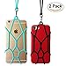 TOOVREN Cell Phone Lanyard Silicone iPhone Neck Strap Smart Phone Case Necklace Holder With Detachable Lanyard for iPhone 6 6s 7 8 Plus X Samsung Galaxy s6 s7 s8 Note 5 8 (2 Pack)