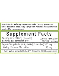 Ginkgo Biloba Polvo, 8 onzas, 1