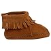 Minnetonka Back Flap Bootie (Toddler),Brown,4 M US Toddler