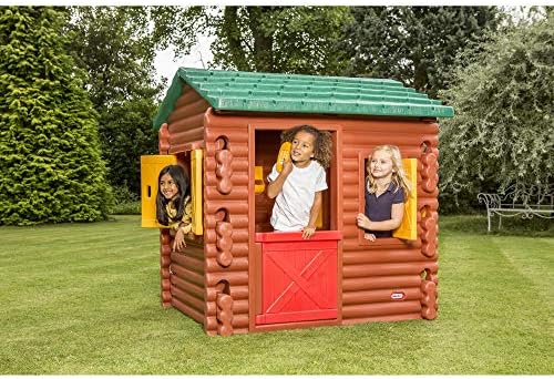 little tikes log cabin playhouse with slide