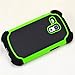 MobilePick Samsung Galaxy S3 Mini I8190 Black Neon Green Durable Dual Layer 2 in 1 Hybrid Silicone Skin Case