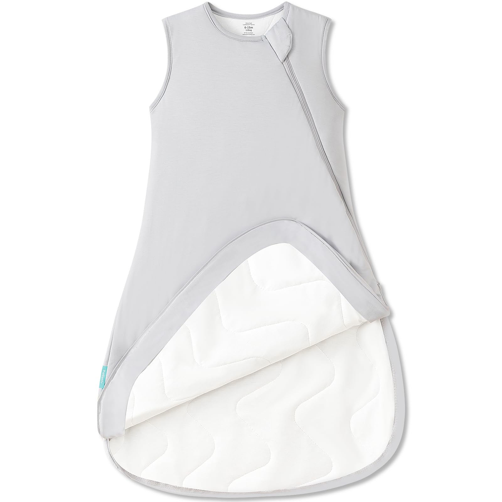 Photo 1 of PurComfy Supersoft Sleep Sack 1.0 TOG, Premium Bamboo Viscose Baby Sleeping Bag, 2-Way Safe Zipper Sleep Sacks 0-3 Months (Dolphin)